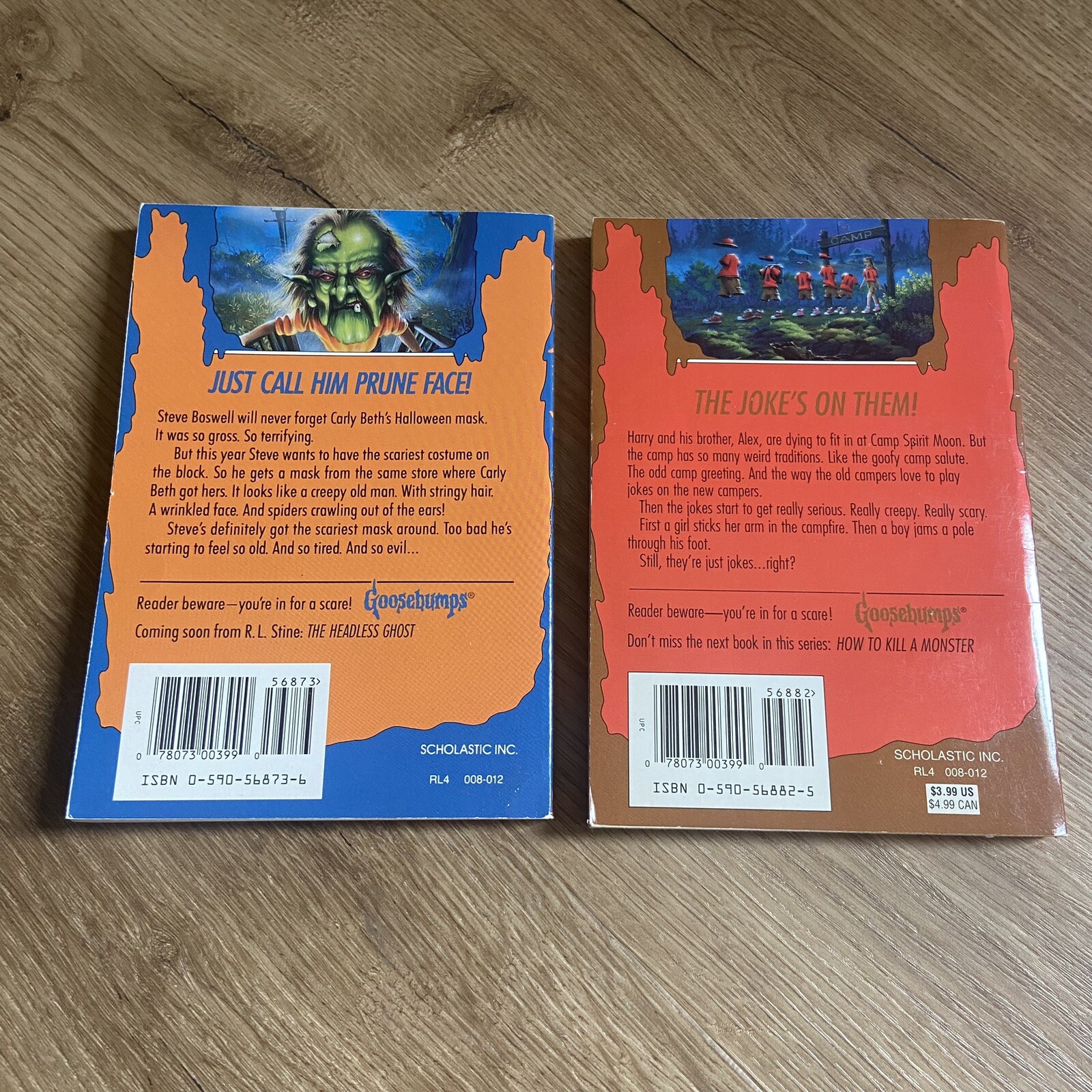 Lot Of 2 Goosebumps #36 The Haunted Mask II & Ghost Camp #45 1st Ed PB Books Vtg